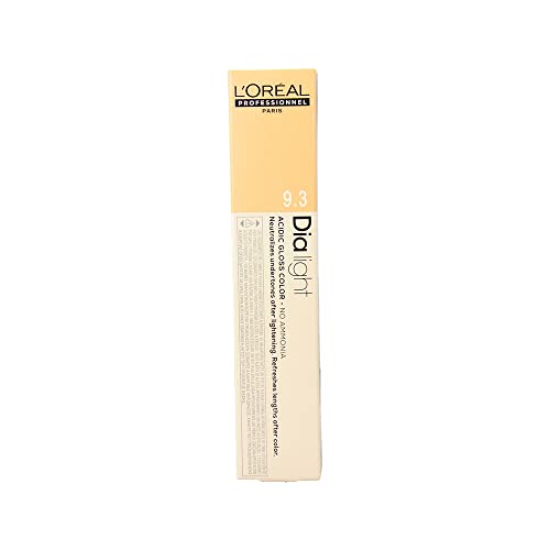 L'Oréal Professionnel DiaLight 9.3 Rubio Muy Claro Dorado Sin Amoniaco, 50ml