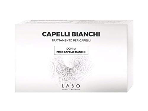 LABO Cabello blanco Primi para cabello blanco para mujer, melanina capilar, 20 ampollas