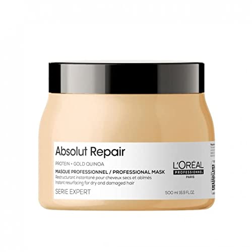 L'Oréal Professionnel | Experto en Serie | Mascarilla para el cabello Absolut Repair | Para cabello dañado, 500 ml