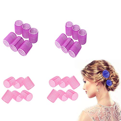 24 Pcs Rizador de Rodillos,Plastic Hair Rollers Curler,Salon Curlers,Rodillos de Pelo Autoadhesivos,No DañA El Cabello, Ahorre Tiempo, Esfuerzo y Dinero,Una Herramienta de PeluqueríA Perfecta(30 Mm)