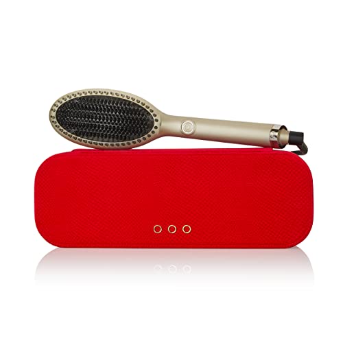 ghd glide Grand-Luxe Collection - Cepillo eléctrico alisador de pelo con tecnología iónica, edición 2022, oro champagne