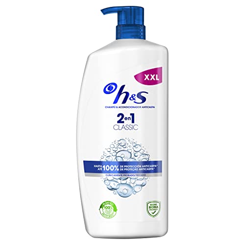 H&S Classic 2 en 1 Champú Anticaspa y Acondicionador, 900ml