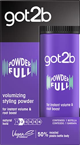 Got2b - Polvos volumen POWDER'ful – Polvos para levantar la raíz – Textura matificante – Lleva tu volumen a nuevas dimensiones