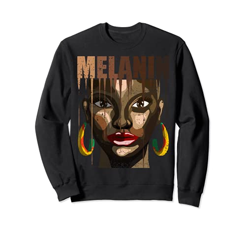 Melanina Mujer Africana Gráfico Junio Historia Negra Sudadera