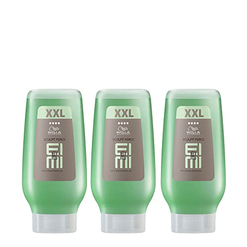 Gel fijador para el cabello EIMI Sculpt Force XXL de Wella, 250 ml, Paquete de 3, Total 750 ml