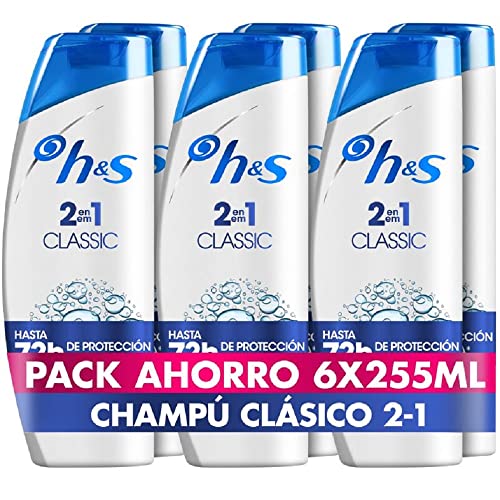 Title: H&S Classic 2 En 1 Champú Anticaspa Y Acondicionador 255ml - Pack de 6.