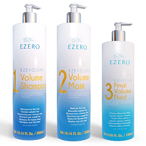 Ezero Tratamiento Voluminizador Cabello Para Cabello Fino Y Sin Volumen Pelo Con Champu Volumen, Mascarilla Volumen Pelo Y Spray Volumen Cabello - Hair Volume - Producto Profesional Peluqueria -vegano