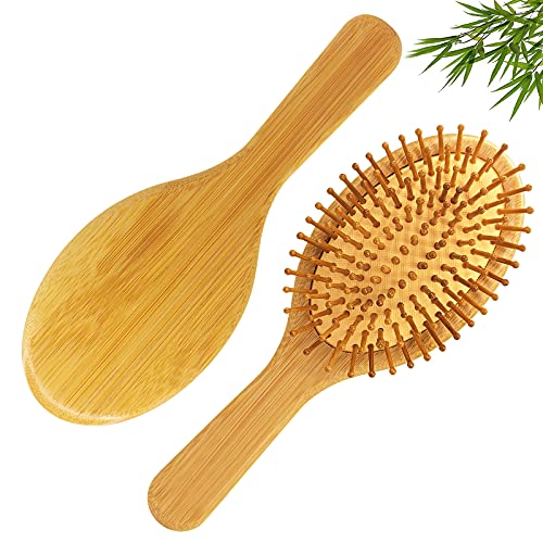 Cepillo de pelo de bambú natural Masaje Cepillo de pelo antiestático para hombres y mujeres